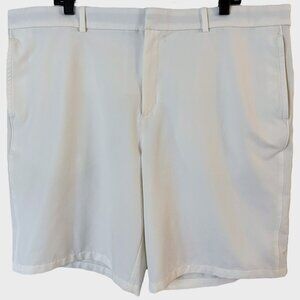 Nike Dri-Fit Flex Flat Front Golf Shorts Cream Men's Size 42 Athletic Activewear